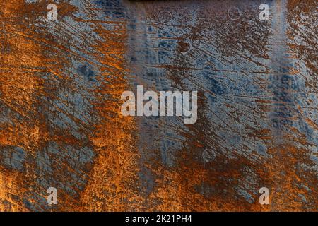 Old weathered rusty iron metal texture background Stock Photo