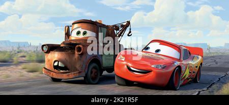 MATER THE TOW TRUCK, LIGHTNING MCQUEEN, CARS, 2006 Stock Photo