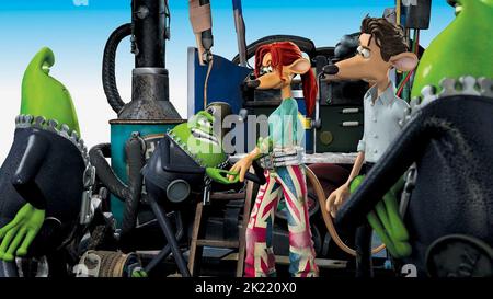 Sapo Ratonpolis LE FROG, RITA, RODDY, FLUSHED AWAY, 2006 Stock Photo - Alamy