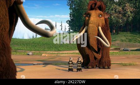 CRASH,EDDIE,ELLIE, ICE AGE: THE MELTDOWN, 2006 Stock Photo