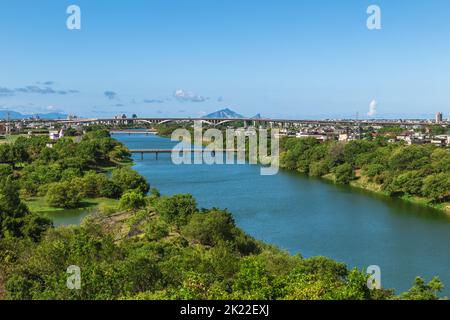 scenery of the bank of dongshan river in yilan county, taiwan Stock Photo