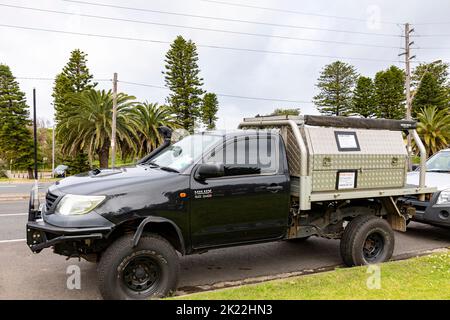 Toyota Hilux ute utility vehicle for sale , Barrenjoey Road,Avalon,Sydney,Australia Stock Photo