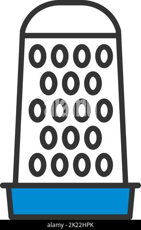 Kitchen Grater Icon. Editable Bold Outline With Color Fill Design. Vector Illustration. Stock Vector