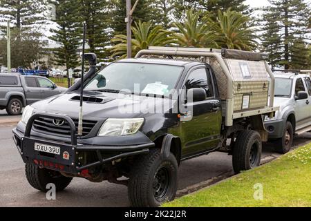 2013 Toyota Hilux workmate ute utility vehicle for sale , Barrenjoey Road,Avalon,Sydney,Australia Stock Photo