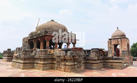 INDIA, RAJASTHAN, DAUSA, July 2022, Tourist at ancient Harshad Mata Temple, Goddess of Joy, built during the 7th Century, Abhaneri Stock Photo