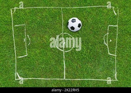 Soccer Strategy. Tactics. On the chalkboard Stock Photo