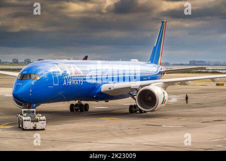 ITA Airways, Airbus A350-941, John Fitzgerald Kennedy International Airport, New York, USA Stock Photo