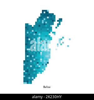 Vector Dotted Map of Belize. Simple Silhouette of Belize. The National ...