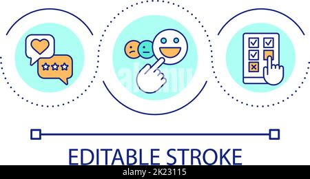 Positive experience loop concept icon Stock Vector