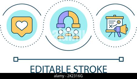 Strategy of customer engagement loop concept icon Stock Vector