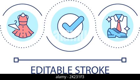 Dress code of event loop concept icon Stock Vector