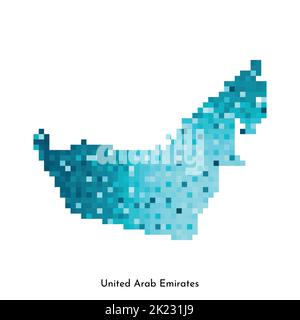 United Arab Emirates map with dotted pattern vector illustration Stock ...