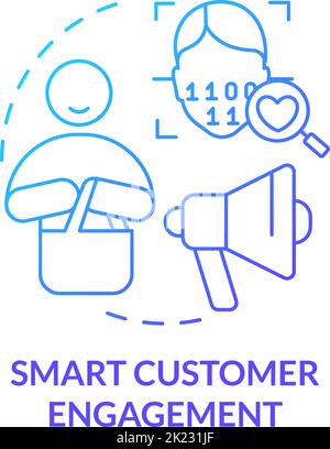 Digital customer engagement blue gradient onboarding mobile app screen ...