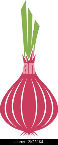 Onion logo icon design illustration template Stock Vector