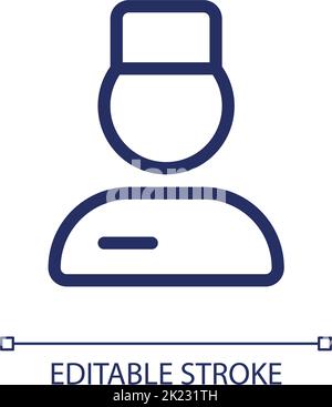 Doctor pixel perfect linear ui icon Stock Vector