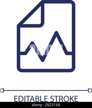 Electronic health record pixel perfect linear ui icon Stock Vector