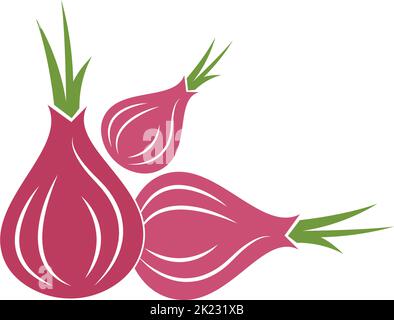 Onion logo icon design illustration template Stock Vector
