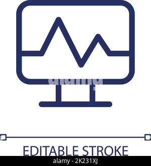 Medical software pixel perfect linear ui icon Stock Vector