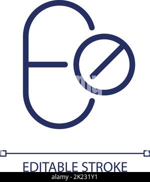Dosage form pixel perfect linear ui icon Stock Vector
