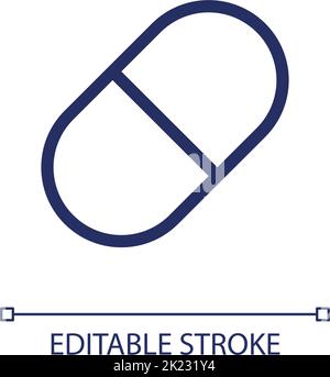 Capsule pixel perfect linear ui icon Stock Vector