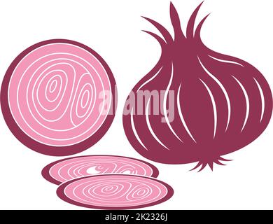 Onion logo icon design illustration template Stock Vector