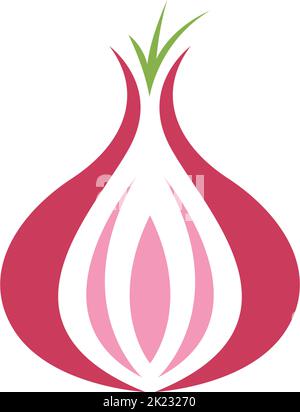 Onion logo icon design illustration template Stock Vector