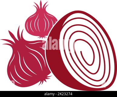 Onion logo icon design illustration template Stock Vector