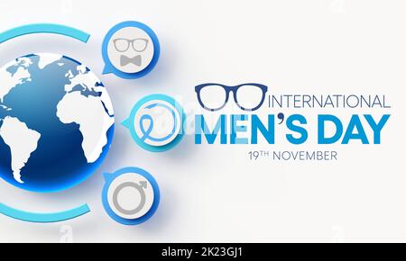 International Men's day (IMD) is observed every year on November 19 Stock Photo