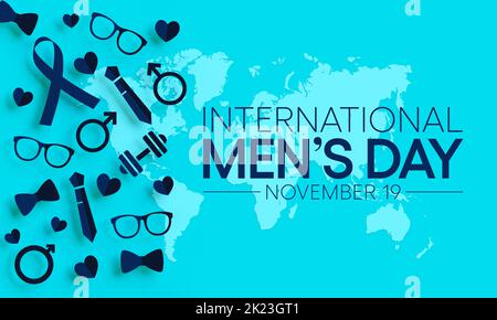 International Men's day (IMD) is observed every year on November 19 Stock Photo