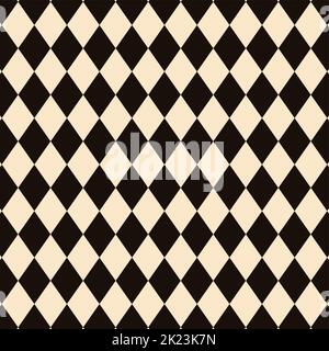 Geometric rhombus pattern background. Harlequin check wallpaper. Stock Vector