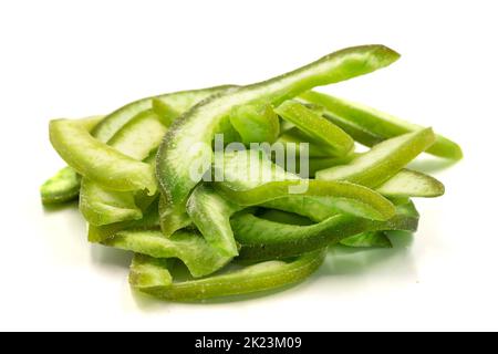 Dried pomelo slice isolated on a white background. Dried fruit in sunlight. close up Stock Photo