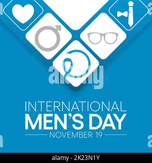 International Men's day (IMD) is observed every year on November 19, Stock Vector