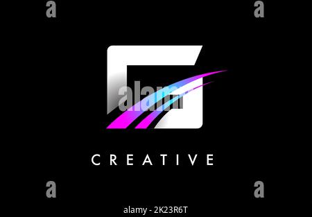 Purple Elegant Letter G logo with Swoosh Wing Design Icon Vector. G ...