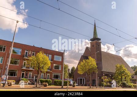 Amsterdam, Nederland - September, 2022: High rise industrial buildings located in Rotterdam. Stock Photo