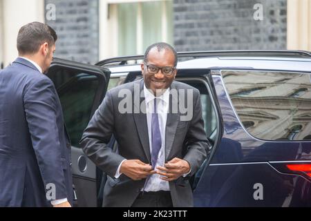 London, England, UK. 22nd Sep, 2022. Chancellor of the Exchequer KWASI KWARTENG is seen arriving in Downing Street. (Credit Image: © Tayfun Salci/ZUMA Press Wire) Stock Photo