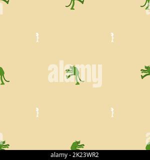 Zombie cat pattern seamless. Zombi pet background. Vector texture Stock Vector