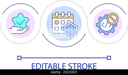 Effective secure scheduling loop concept icon Stock Vector