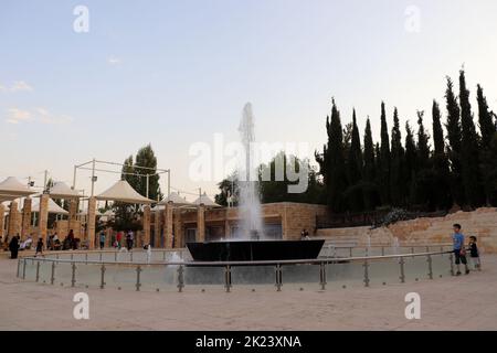 Amman, Jordan : Fountain (water) in AlHussein Public Parks Stock Photo