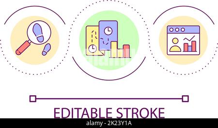 Study employee productivity loop concept icon Stock Vector