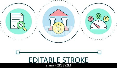 Banking service loop concept icon Stock Vector