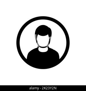 Male avatar profile picture icon in circle. Stock Vector