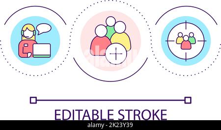 Customer engagement loop concept icon Stock Vector