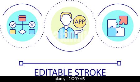 Apps development loop concept icon Stock Vector