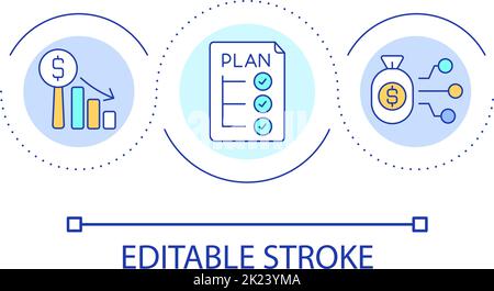 Financial management loop concept icon Stock Vector