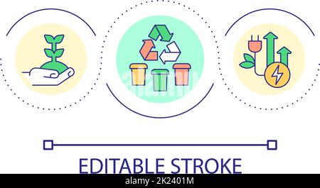 Environment protection loop concept icon Stock Vector