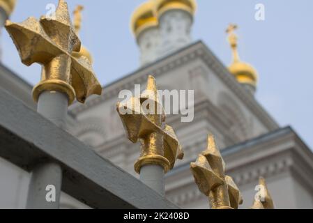 Russian orthodox church, exterior, pickets. Geneva, Switzerland Stock Photo