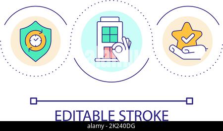 Urban services quality loop concept icon Stock Vector