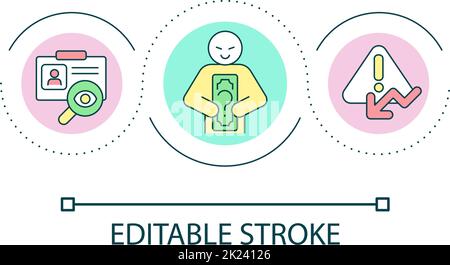 Investment fraud loop concept icon Stock Vector