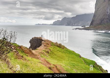 view from the crane viewpoint on the Guindaste mirador on the island of Madeira on a winter day Stock Photo