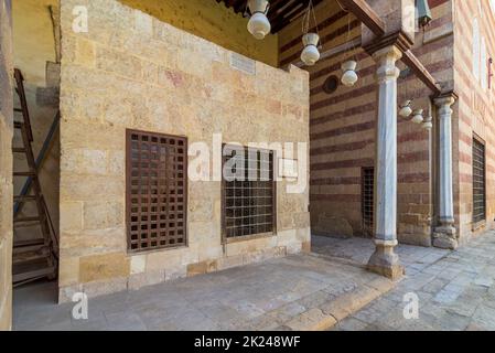 Prince Aq Sunqur Burial Chamber, attached to the Mosque of Aqsunqur, aka Blue Mosque, Bab El Wazir district, Old Cairo, Egypt Stock Photo